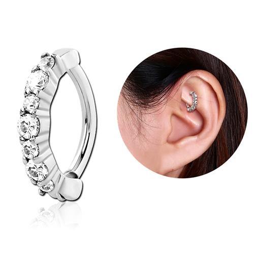 Stainless Seven CZ Cartilage Clicker