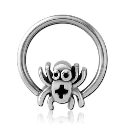 16g Stainless Captive Spider Bead Ring