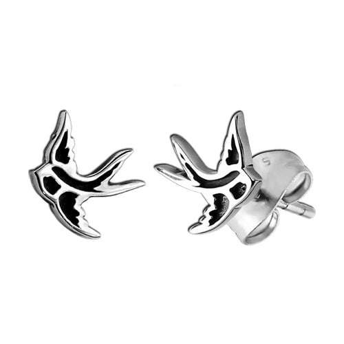 Swallow Stainless Stud Earrings