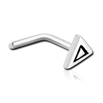 Triangle Stainless L-Bend Nose Stud