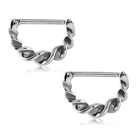 Twirled Stainless Nipple Clickers