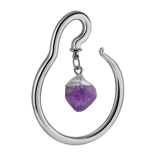 Amethyst Stainless Pear Hangers