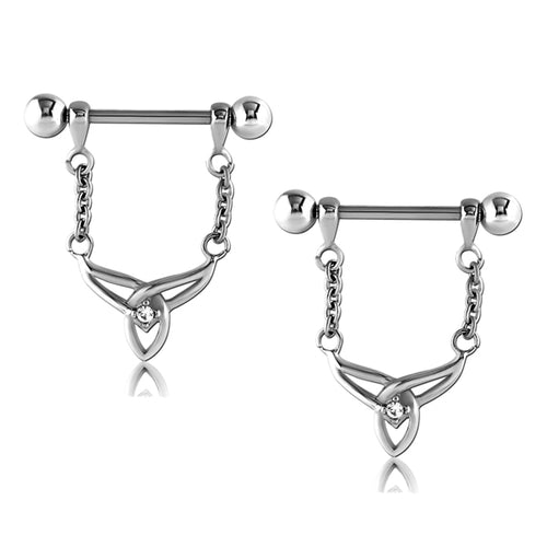 Triquetra Stainless Nipple Stirrups