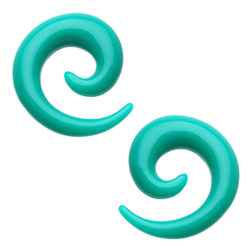 Teal Acrylic Spirals