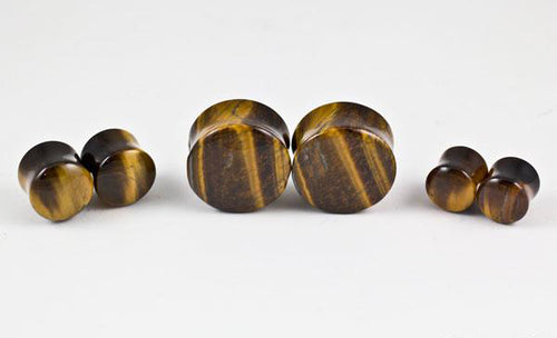 Yellow Tiger Eye Plugs by Oracle Body Jewelry