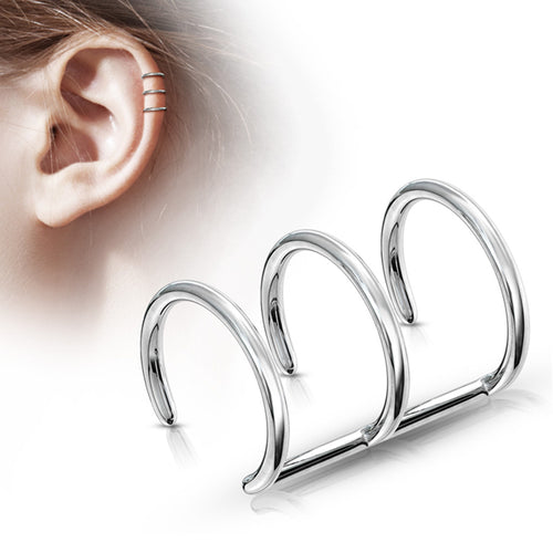 Triple Ring Ear Cuff