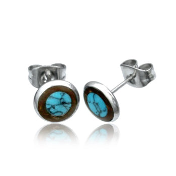 Coco Shell Turquoise Stud Earrings