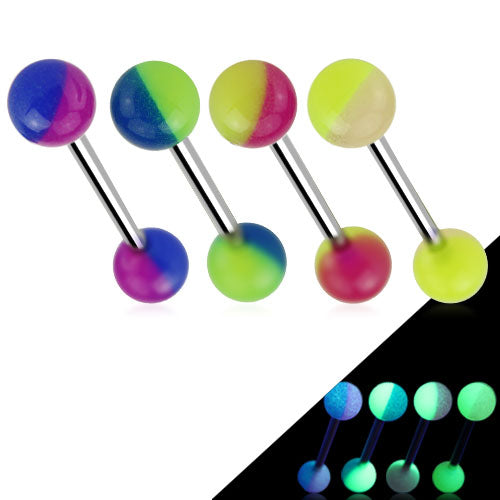 Two-Tone Glow Straight Barbell