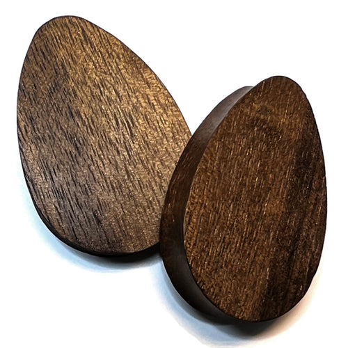 Walnut Wood Teardrop Plugs