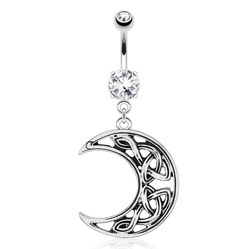 Crescent Moon Belly Dangle