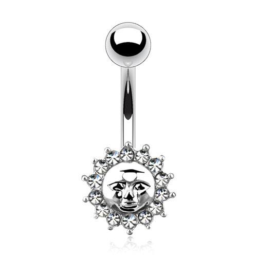 CZ Sun Belly Ring