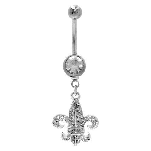 Fleur-de-lis Belly Dangle