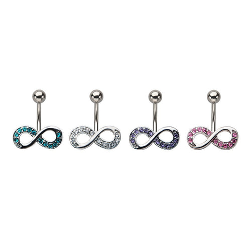 CZ Infinity Belly Ring