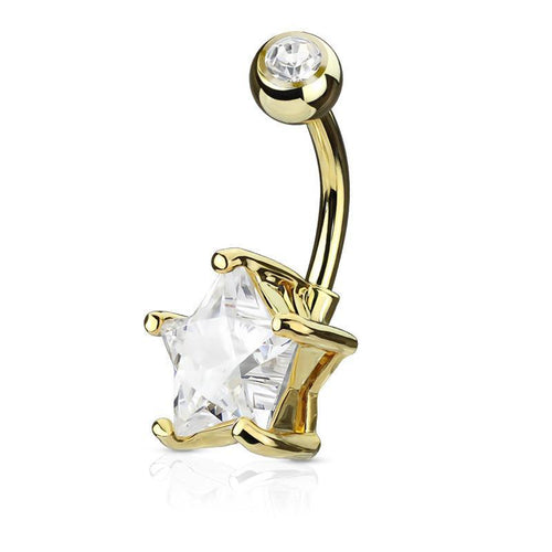 Star CZ Belly Ring