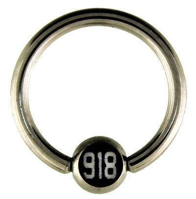 14g Stainless Captive '918' Bead Ring