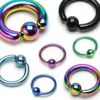 16g PVD Coated Captive Bead Ring