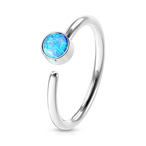 Stainless Bezel Opal Continuous Ring