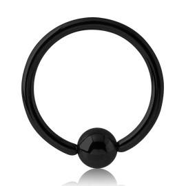 16g Black Titanium Captive Bead Ring