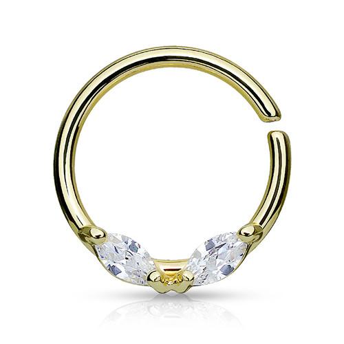 Twin CZ Continuous Ring