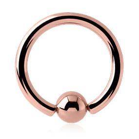 18g Rose Gold Captive Bead Ring