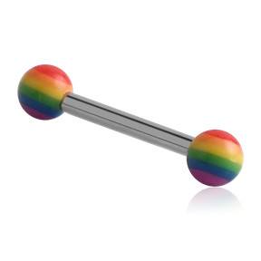 Rainbow Cartilage Barbell