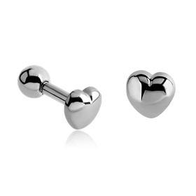 Tiny Heart Stainless Cartilage Barbell