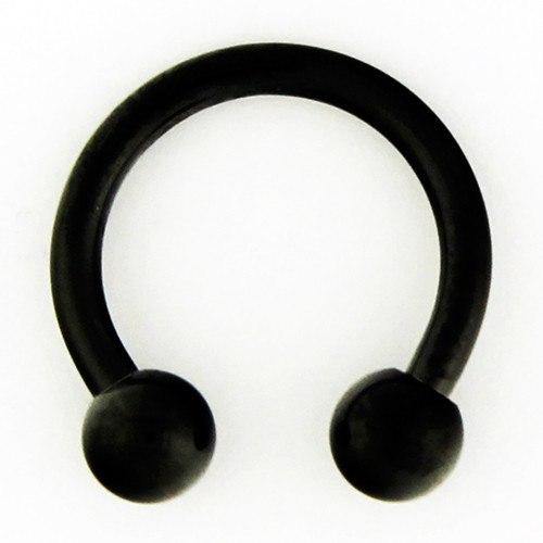 18g Black Circular Barbell