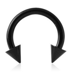 4g Spiked Black Circular Barbell (Internal)