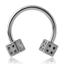 16g Dice Stainless Circular Barbell