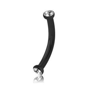 Microgem Black Curved Barbell