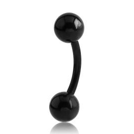 16g Black Curved Barbell