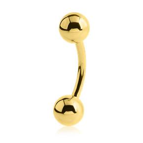16g Gold Curved Barbell