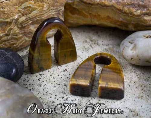 Yellow Tiger Eye Pyramids by Oracle Body Jewelry