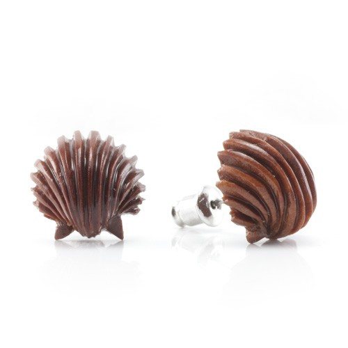 Ariel's Shell Stud Earrings by Urban Star Organics