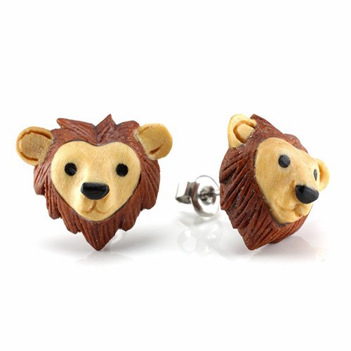 Lion Moji Stud Earrings by Urban Star Organics