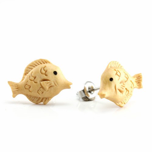 Yellowfish Stud Earrings by Urban Star Organics