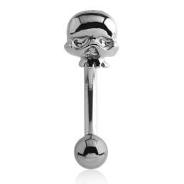 Skull Stainless Eyebrow Barbell