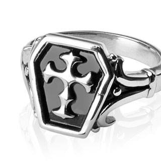 Stainless Celtic Cross Shield Ring