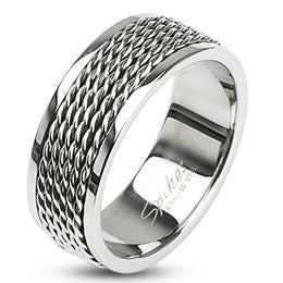 Stainless Chain Links Loop Ring