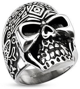 Stainless Sugar Skull Ring