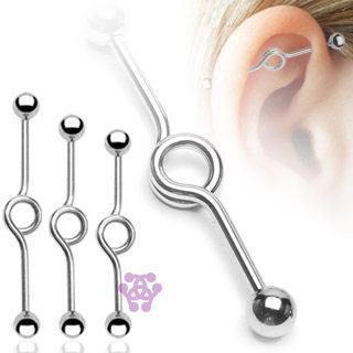 14g Looped Stainless Industrial Barbell