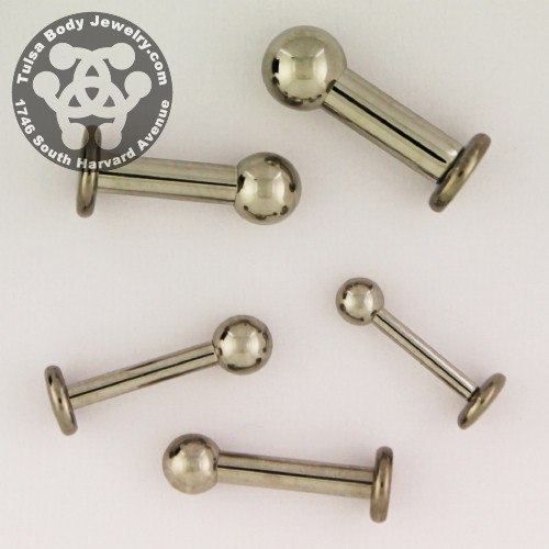 14g Stainless 3-Piece Labret by Industrial Strength