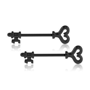 Skeleton Key Black Nipple Barbells