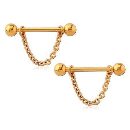 Gold Chain Nipple Stirrups