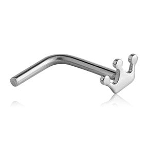 Crown Stainless L-Bend Nose Stud