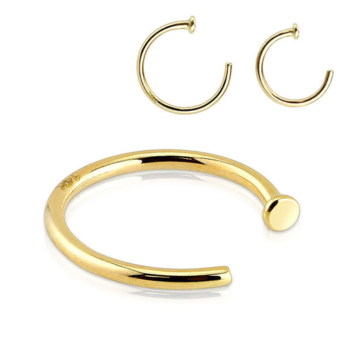 Yellow 14k Gold Nose Hoop