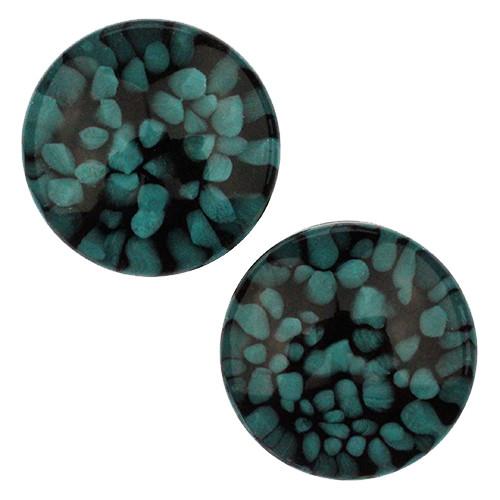 Aqua Pebble Plugs by Glasswear Studios