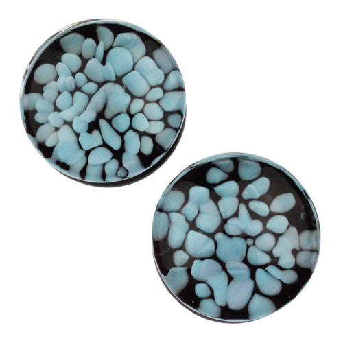 Baby Blue Pebble Plugs by Glasswear Studios