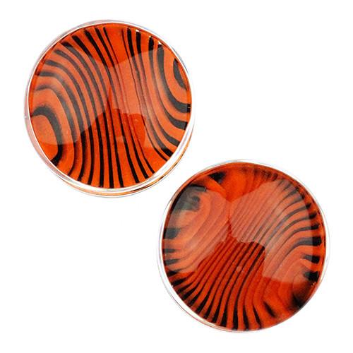 Black & Orange Tiger Stripe Plugs by Gorilla Glass