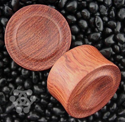 Bloodwood Button Carved Plugs by Siam Organics